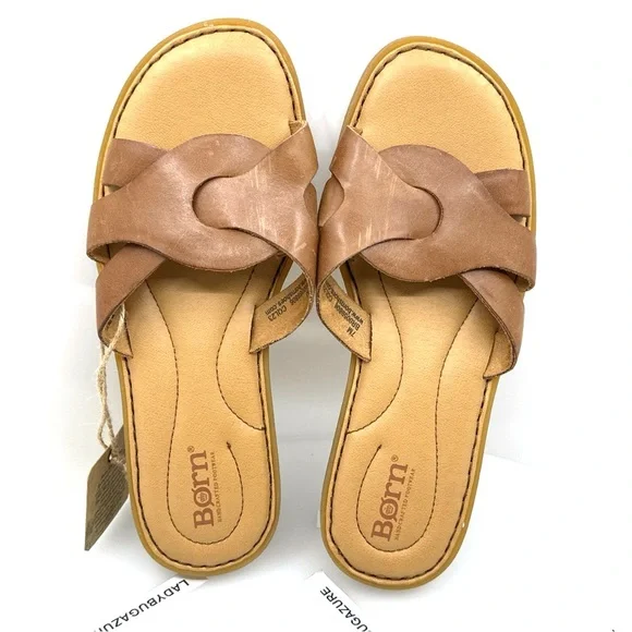 NWOB BORN Women's Isabella Slide Leather Sandal, Cushioned Comfort Shoe Size 7 - Picture 8 of 11